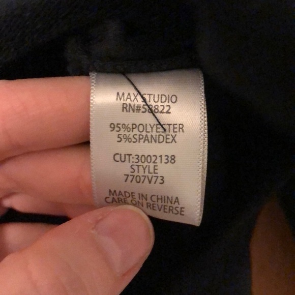 Max Studio Black Velvet Hoodie S - Picture 4 of 6